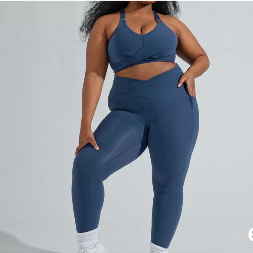 Monarch High Rise Legging - Baked Blue - XL NWT